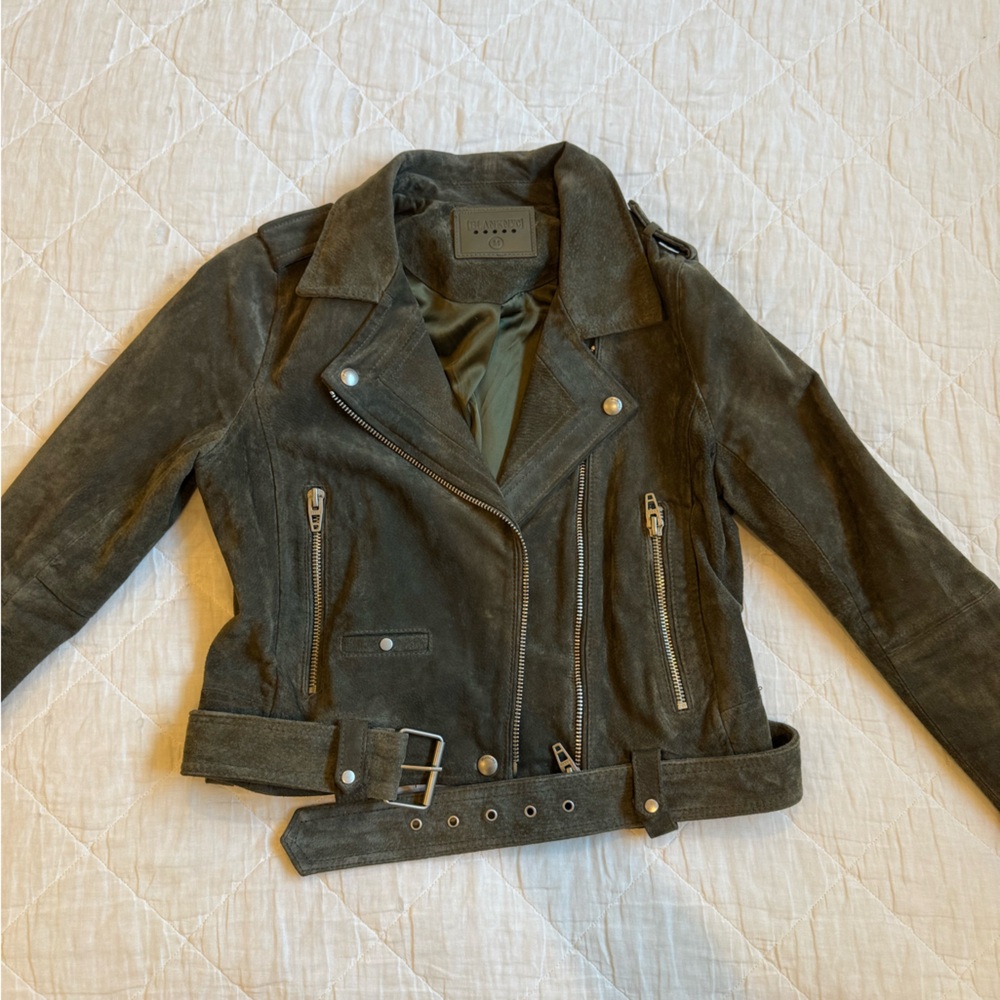 Blank NYC Green Suede Jacket
